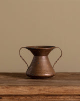 Copper Hammered Vase w/ Twisted Handles - Lone Fox