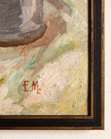 Copper Pot Still Life Oil Painting in Gilt Painted Frame, Europe, 1980's - Lone Fox