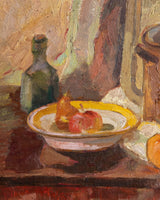 Copper Pot Still Life Oil Painting in Gilt Painted Frame, Europe, 1980's - Lone Fox