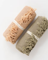 Cotton Woven Waffle Throw - Lone Fox