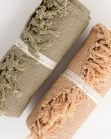 Cotton Woven Waffle Throw - Lone Fox