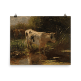 "Cow beside a Ditch” Art Print - Lone Fox