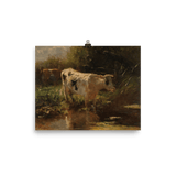 "Cow beside a Ditch” Art Print - Lone Fox