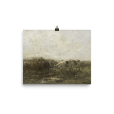 "Cows Grazing" Art Print - Lone Fox