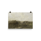 "Cows Grazing" Art Print - Lone Fox
