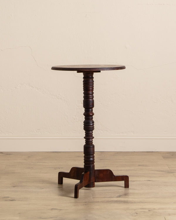 Craftsman Turned Tripod Leg Side Table, 1940's - Lone Fox