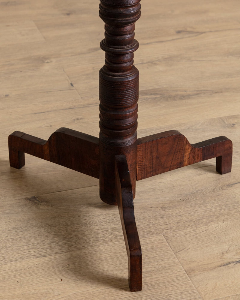 Craftsman Turned Tripod Leg Side Table, 1940's - Lone Fox