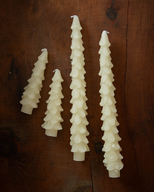 Cream Tree Taper Candles - Lone Fox