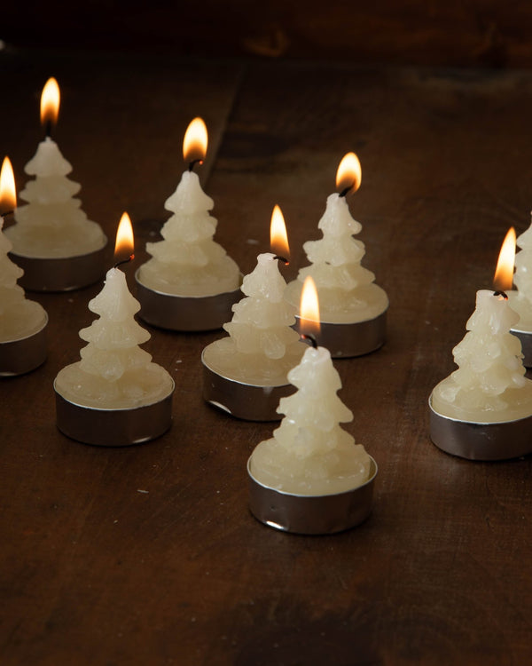 Cream Tree Tealights (Set of 9) - Lone Fox