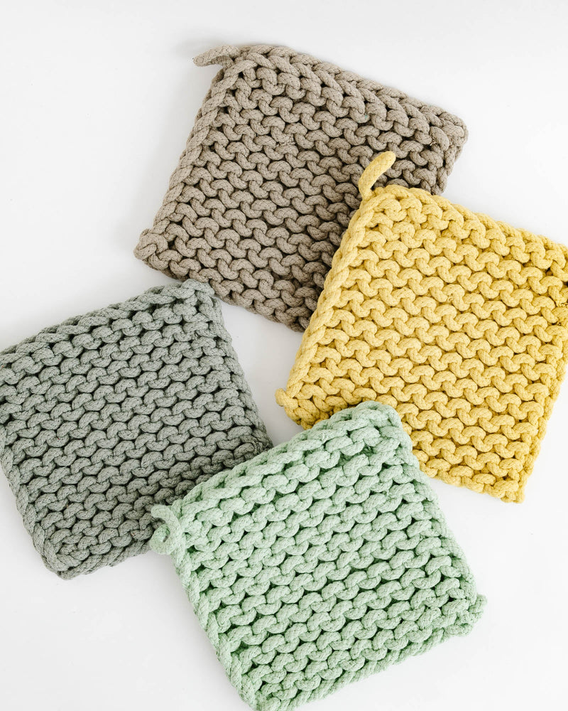 Crocheted Pot Holder - Citronella - Lone Fox