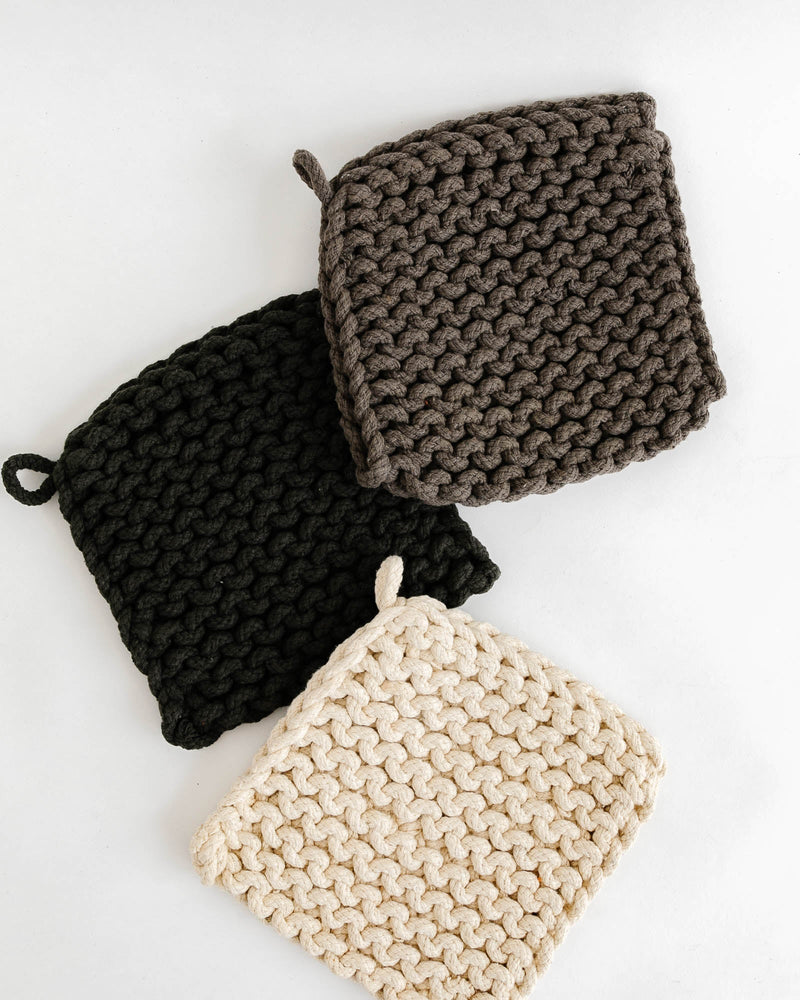 Crocheted Pot Holder - Neutral - Lone Fox