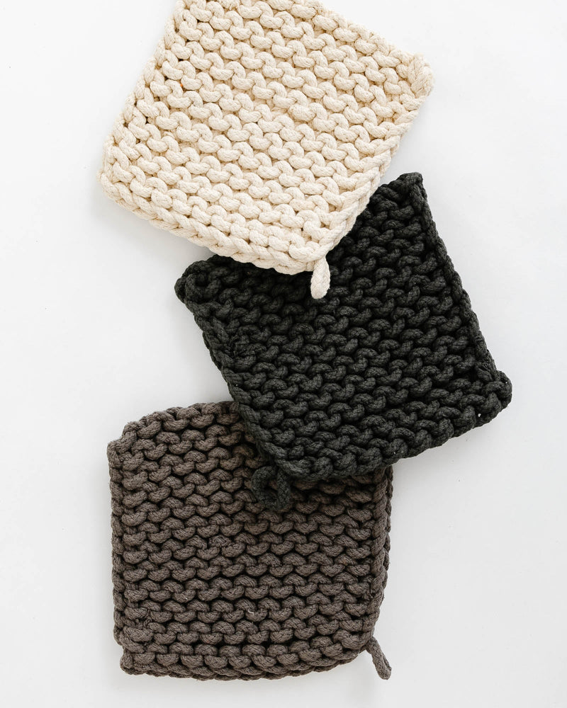 Crocheted Pot Holder - Neutral - Lone Fox