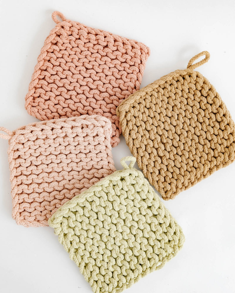 Crocheted Pot Holder - Pastel - Lone Fox