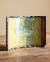 Curved Glass Decoupage Tray with Metal Trim - Lone Fox