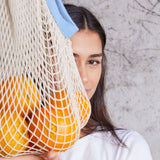 French market bag: French blue/wheat