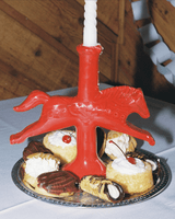 Dala Horse Candlestick Holder | Ruby Red - Lone Fox