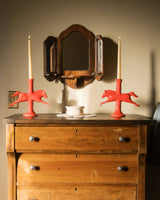 Dala Horse Candlestick Holder | Ruby Red - Lone Fox