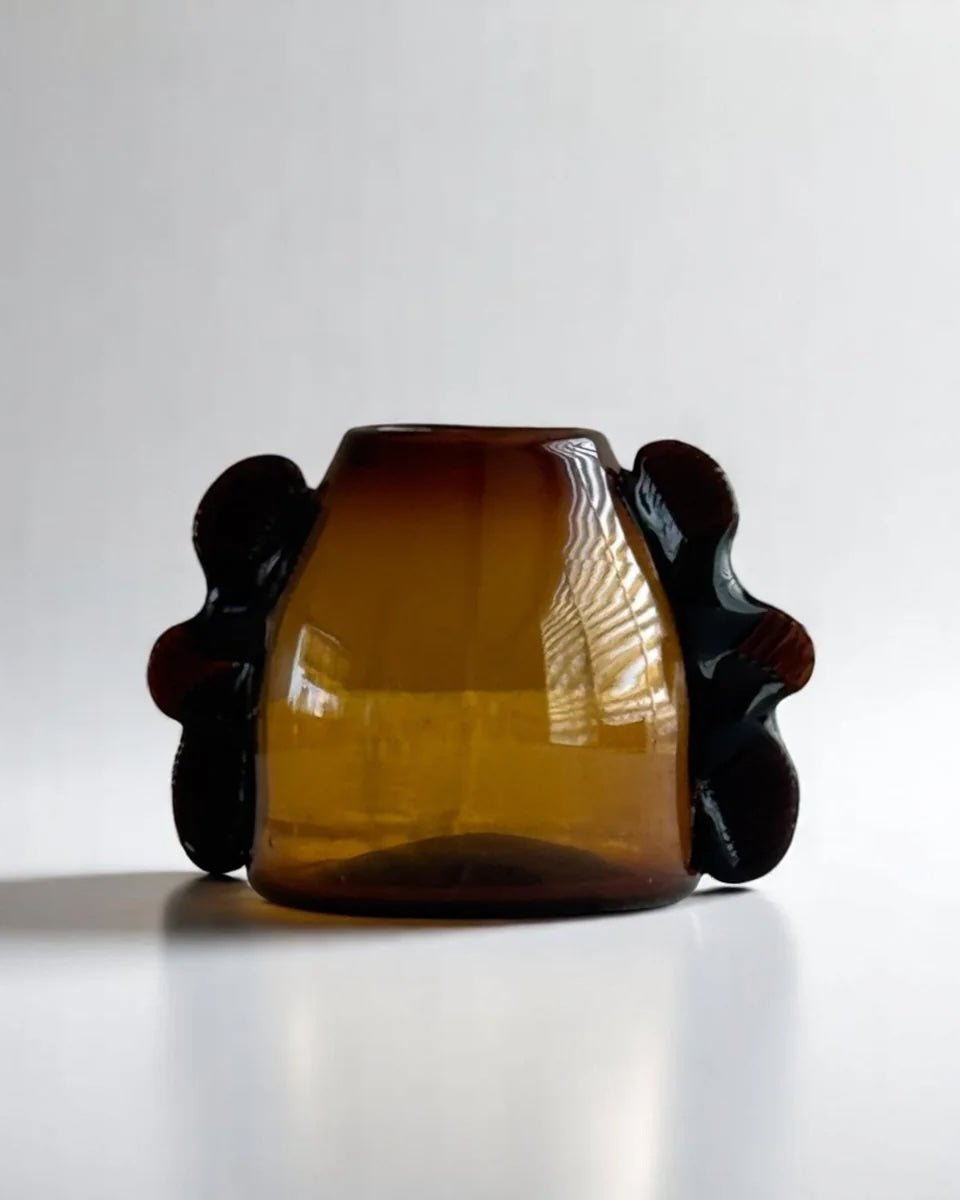 Dalia Amber Glass Bud Vase - Lone Fox