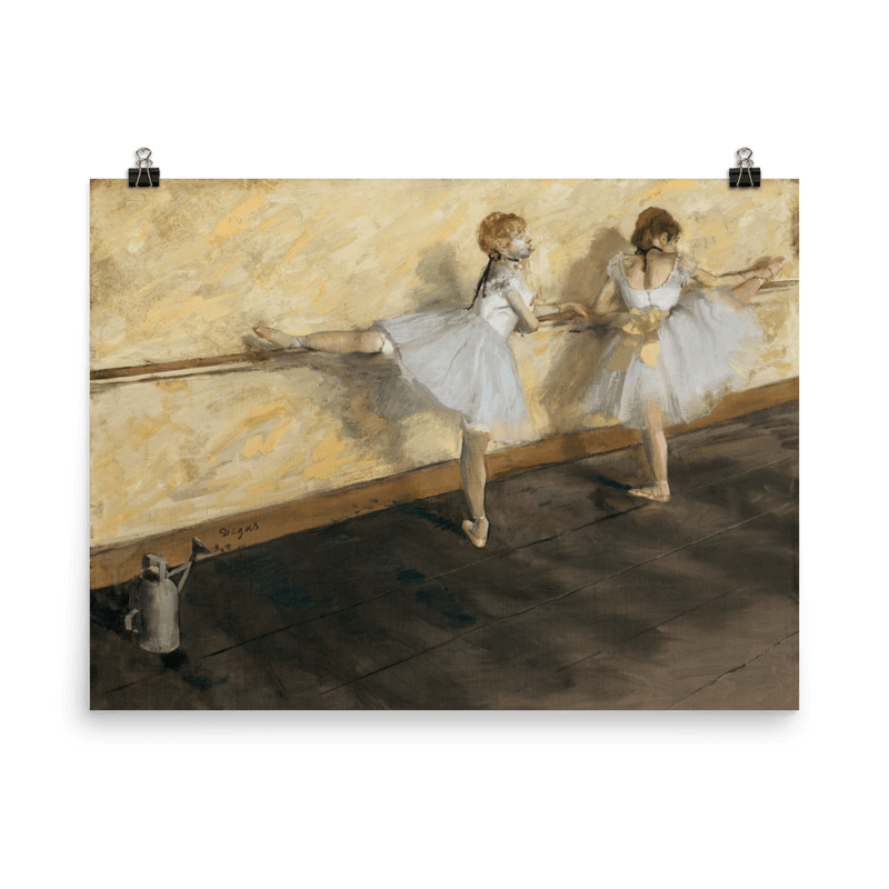 "Dancers Practicing Barre" Art Print - Lone Fox