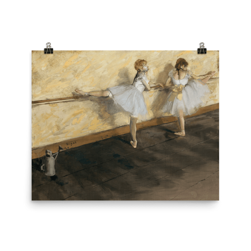 "Dancers Practicing Barre" Art Print - Lone Fox