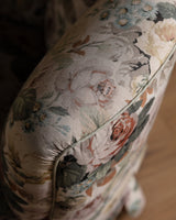 Danish Banana Sofa w/ Pleated Skirt in Original Floral, 1960's - Lone Fox