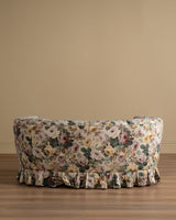Danish Banana Sofa w/ Pleated Skirt in Original Floral, 1960's - Lone Fox