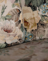 Danish Banana Sofa w/ Pleated Skirt in Original Floral, 1960's - Lone Fox