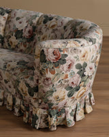 Danish Banana Sofa w/ Pleated Skirt in Original Floral, 1960's - Lone Fox