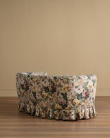 Danish Banana Sofa w/ Pleated Skirt in Original Floral, 1960's - Lone Fox