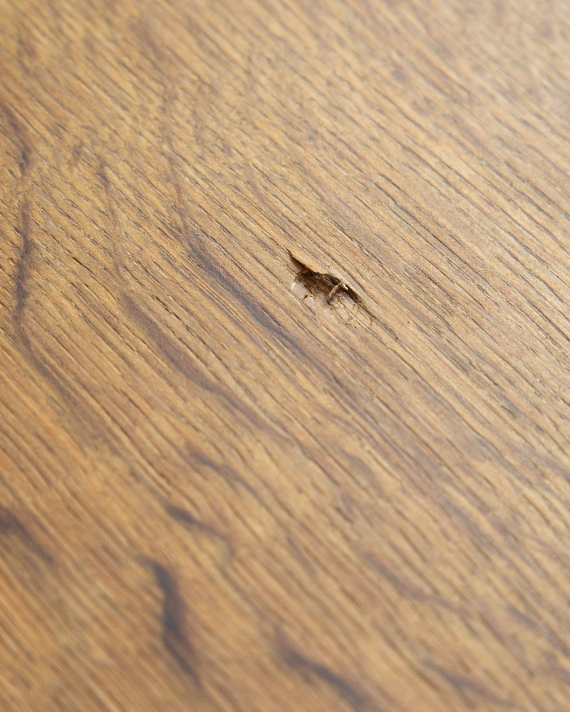 Danish Brutalist Oak Desk by Henry Kjaernulf, 1960's - Lone Fox