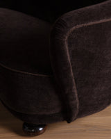 Danish Cabinetmaker Corner Sofa in Truffle Chenille, 1950's - Lone Fox