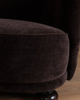 Danish Cabinetmaker Corner Sofa in Truffle Chenille, 1950's - Lone Fox