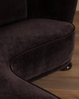 Danish Cabinetmaker Corner Sofa in Truffle Chenille, 1950's - Lone Fox