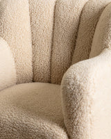 Danish Lambs Wool Easy Chair Manner of Flemming Lassen, Denmark, 1930's - Lone Fox
