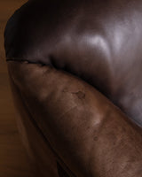 Danish Leather Sofa Manner of Gerard Van Der Berg, 1970's - Lone Fox