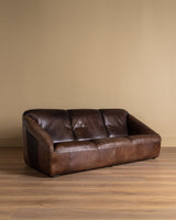Danish Leather Sofa Manner of Gerard Van Der Berg, 1970's - Lone Fox