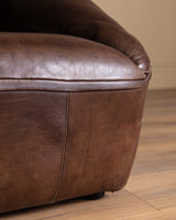 Danish Leather Sofa Manner of Gerard Van Der Berg, 1970's - Lone Fox