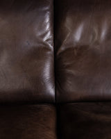 Danish Leather Sofa Manner of Gerard Van Der Berg, 1970's - Lone Fox