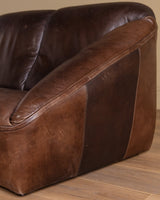 Danish Leather Sofa Manner of Gerard Van Der Berg, 1970's - Lone Fox