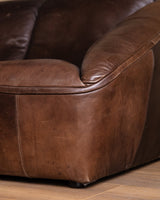 Danish Leather Sofa Manner of Gerard Van Der Berg, 1970's - Lone Fox