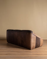 Danish Leather Sofa Manner of Gerard Van Der Berg, 1970's - Lone Fox