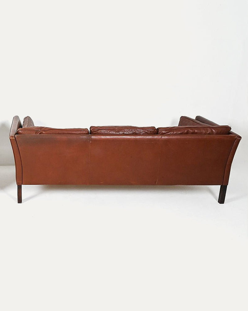 Danish Leather Sofa, Manner of Mogens Hansen - Lone Fox