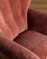 Danish Lounge Chair Manner of Fritz Hanzen in New Pink Chenille, 1940's - Lone Fox