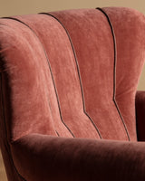 Danish Lounge Chair Manner of Fritz Hanzen in New Pink Chenille, 1940's - Lone Fox