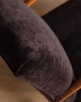 Danish Lounge Chair & Ottoman in Chocolate Chenille, 1960's - Lone Fox