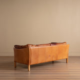 Danish Mid Century Leather Sofa By Mogens Hansen, Sweden, 1970's - Lone Fox