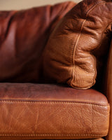 Danish Mid Century Leather Sofa By Mogens Hansen, Sweden, 1970's - Lone Fox