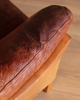 Danish Mid Century Leather Sofa By Mogens Hansen, Sweden, 1970's - Lone Fox