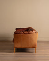 Danish Mid Century Leather Sofa By Mogens Hansen, Sweden, 1970's - Lone Fox