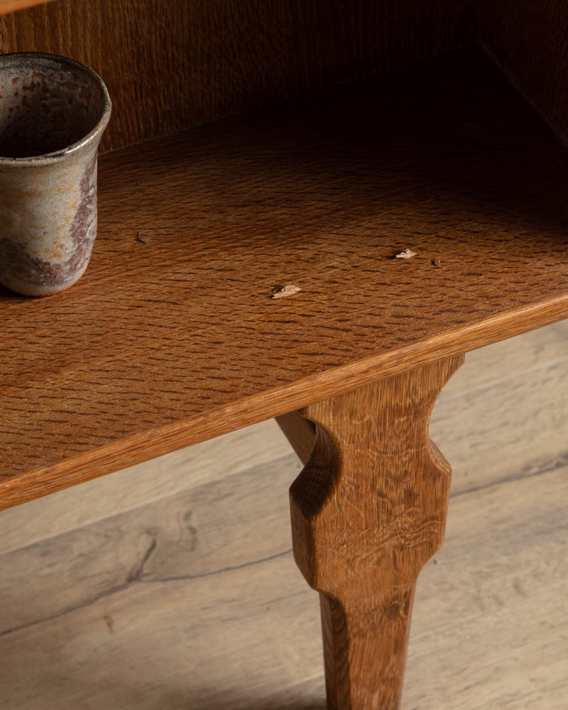 Danish Oak Executive Desk w/ Frontal Bookcase, 1970's - Lone Fox